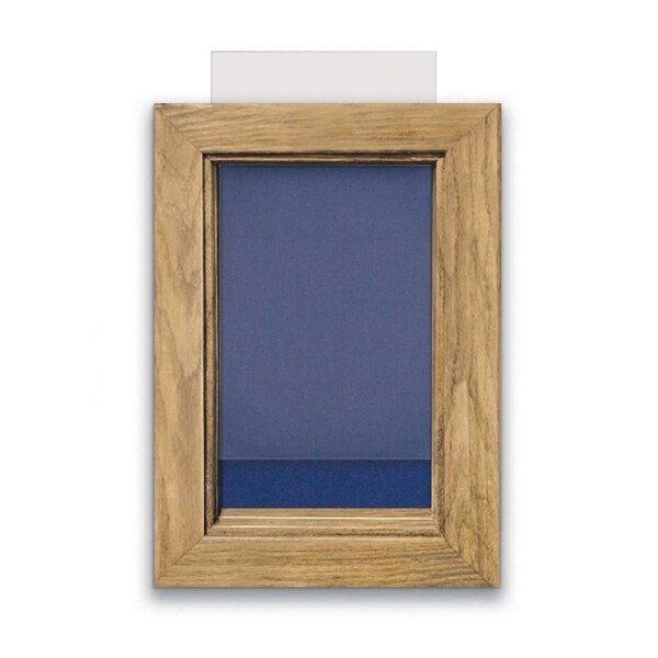 Indoor Enclosed Combo Board, 72"x36", Black Frame/Black & Burgundy